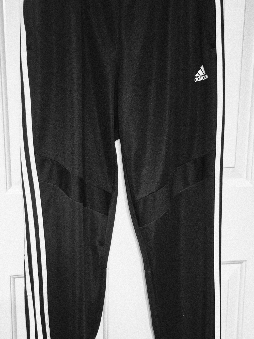 Adidas Kids Black Track Pants with White Stripes